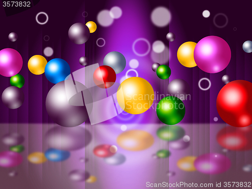 Image of Sphere Bouncing Represents Colourful Spheres And Vibrant
