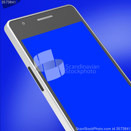 Image of Copyspace Smartphone Shows Mobile Telephone And Online