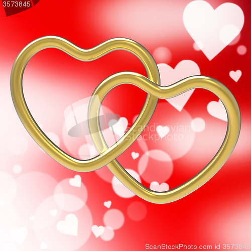 Image of Wedding Rings Represents Valentine\'s Day And Eternity