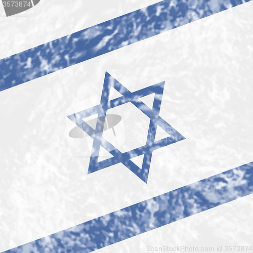 Image of Israel Grunge Shows Waving Flag And Country