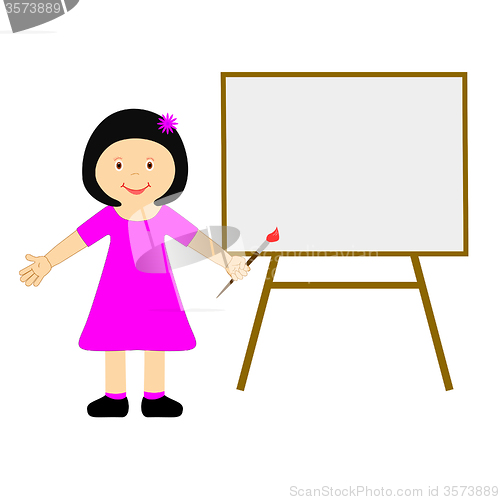 Image of Message Copyspace Represents Young Woman And Child