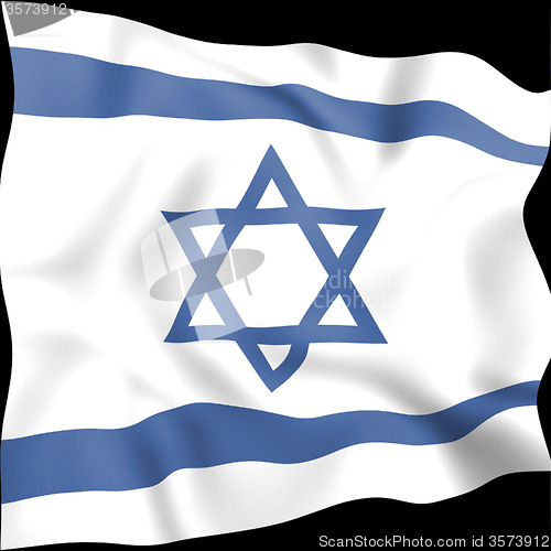 Image of Israel Flag Indicates Middle East And Countries