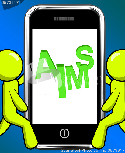 Image of Aims On Smartphone Displays Targeting Purpose And Aspiration