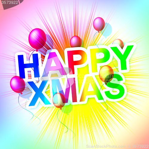 Image of Happy Xmas Represents Merry Christmas And Celebration