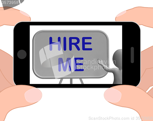 Image of Hire Me Phone Means Applying For Job Vacancy