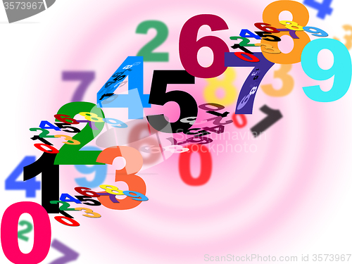 Image of Numbers Counting Means Numeracy Numerical And Backdrop