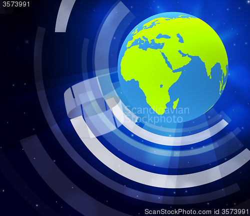 Image of Globe World Indicates Solar System And Earth