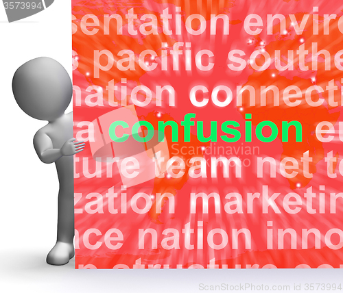 Image of Confusion Word Cloud Sign Means Confusing Confused Dilemma