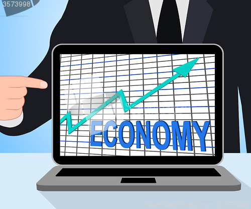 Image of Economy Graph Chart Displays Increase Economic Fiscal Growth