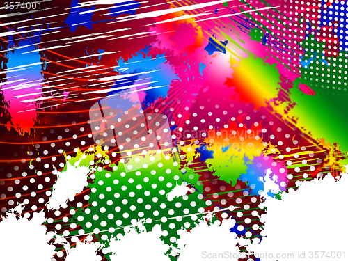 Image of Paint Color Indicates Splashed Splatter And Splashing