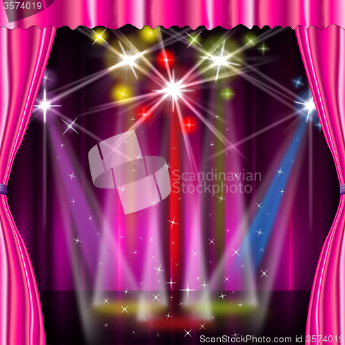 Image of Color Spotlight Means Stage Lights And Vibrant