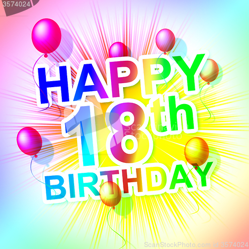 Image of Happy Birthday Means Congratulation Celebrate And Greetings