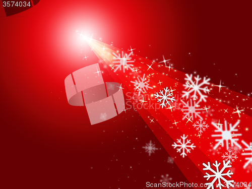 Image of Red Stars Means Merry Xmas And Celebrate