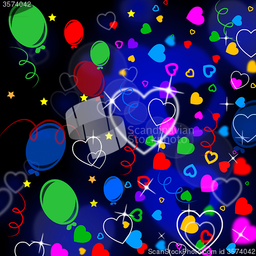Image of Background Heart Means Valentine Day And Backgrounds