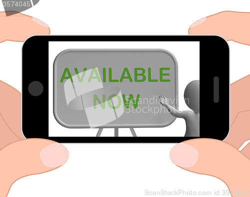 Image of Available Now Phone Shows Availability And In Stock