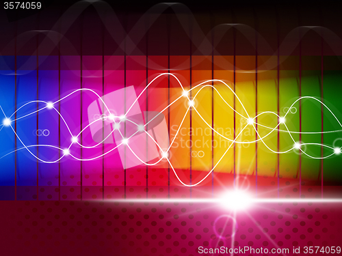 Image of Waveform Spectrum Represents Color Guide And Abstract
