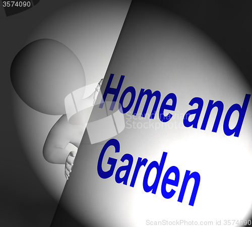 Image of Home And Garden Sign Displays Indoors And Outdoors Design