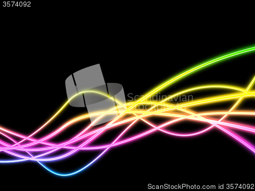 Image of Twirl Background Represents Neon Sign And Artistic