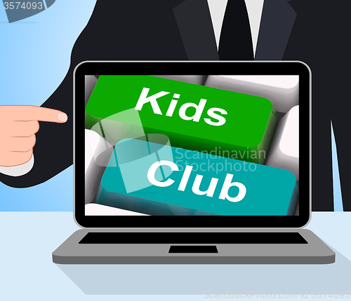 Image of Kids Club Computer Mean Childrens Playing And Entertainment