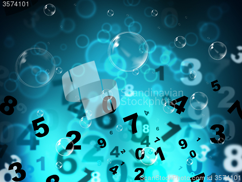 Image of Numbers Mathematics Shows High Tec And Numerical