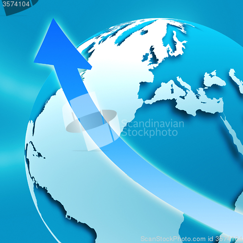 Image of Globe World Means Solar System And Planets