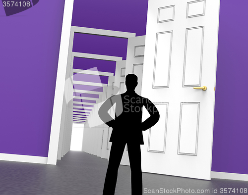 Image of Silhouette Doors Represents Men Human And Outline