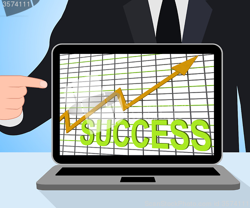 Image of Success Chart Graph Displays Winning Or Successful