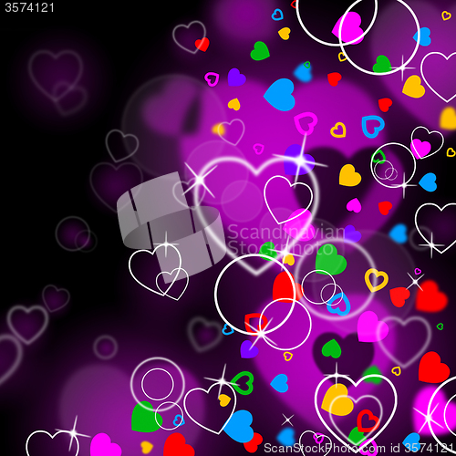 Image of Background Heart Indicates Valentine\'s Day And Abstract