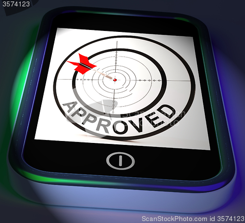 Image of Approved Smartphone Displays Accepted Authorised Or Endorsed