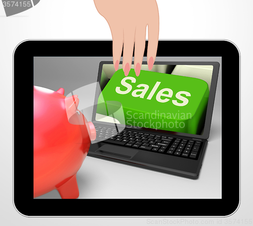 Image of Sales Key Displays Web Selling And Financial Forecast