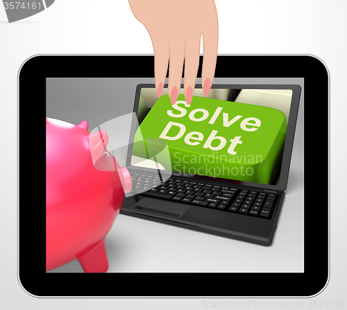 Image of Solve Debt Key Displays Solutions To Money Owing