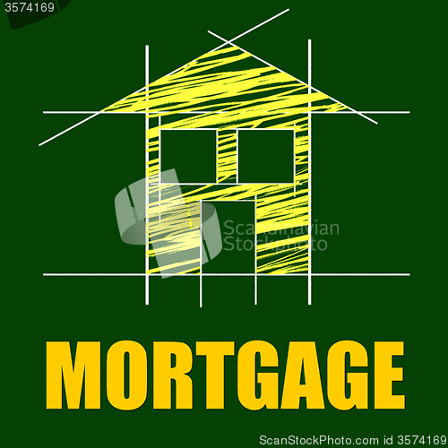 Image of House Mortgage Shows Borrow Money And Apartment