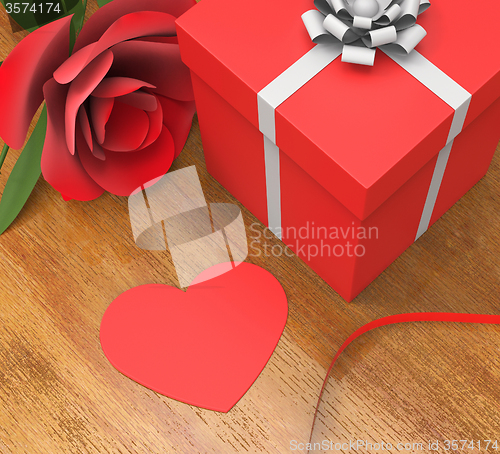 Image of Gift Card Indicates Heart Shape And Flora