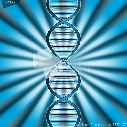 Image of Dna Rays Indicates Genetic Code And Beam