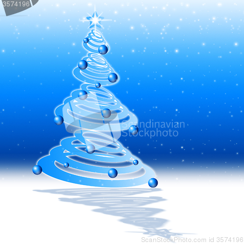Image of Xmas Tree Means Empty Space And Backdrop