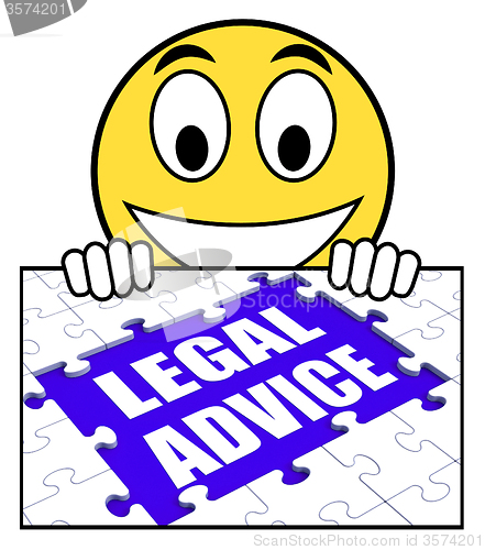 Image of Legal Advice Sign Shows Expert Or Lawyer Assistance Online