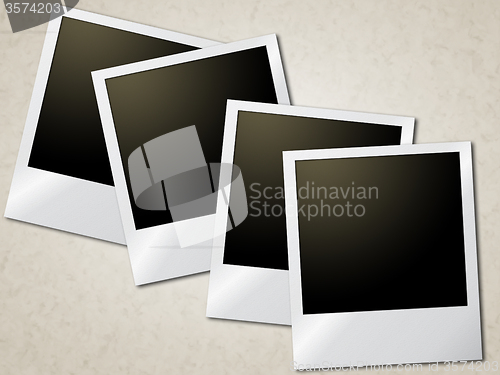 Image of Photo Frames Represents Old Paper And Background