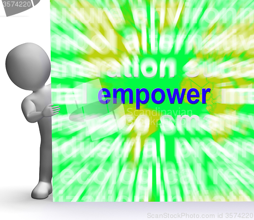 Image of Empower Word Cloud Sign Means Encourage Empowerment