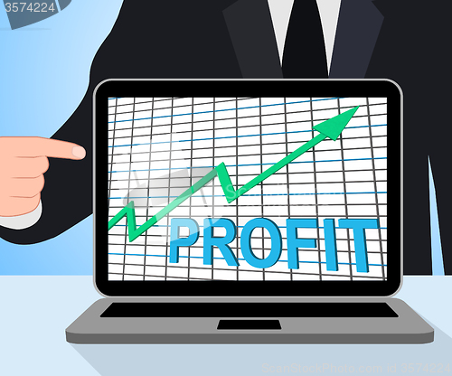 Image of Profit Chart Graph Displays Increase Cash Wealth Revenue