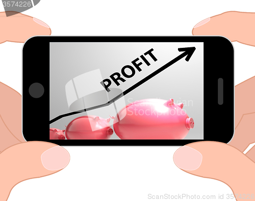 Image of Profit Arrow Displays Sales And Earnings Projection