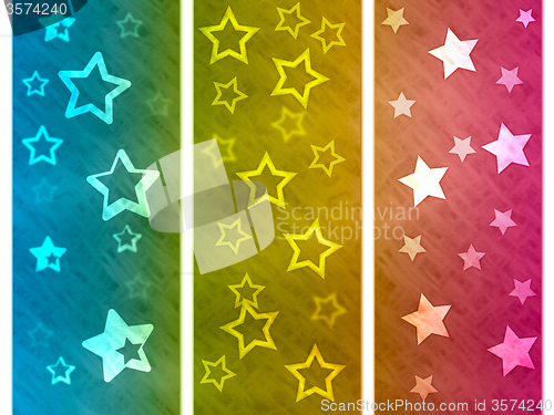 Image of Color Background Shows Star Colourful And Spectrum