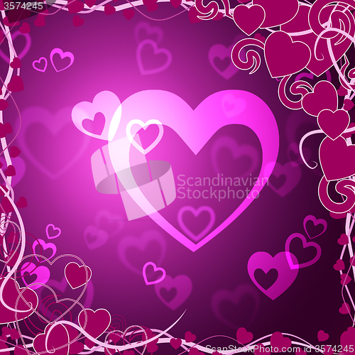 Image of Heart Red Represents Valentines Day And Backdrop