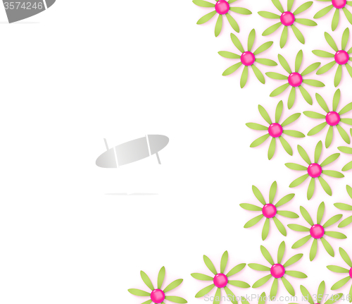 Image of Floral Copyspace Shows Blooming Blank And Bouquet