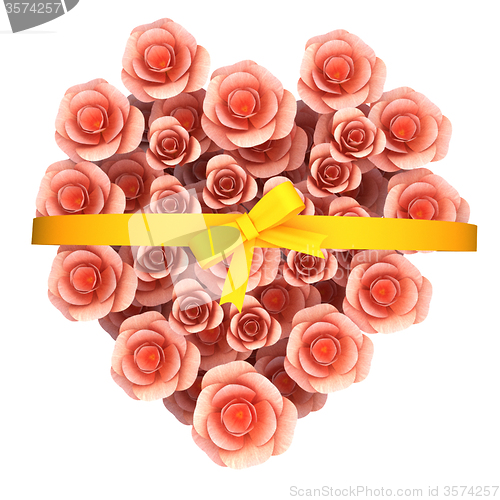 Image of Roses Gift Represents Greeting Romance And Valentines