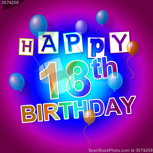 Image of Happy Birthday Represents Cheerful Fun And Celebrations