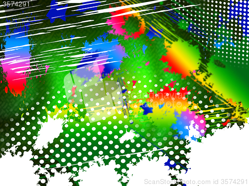 Image of Color Paint Indicates Splashing Colourful And Splat