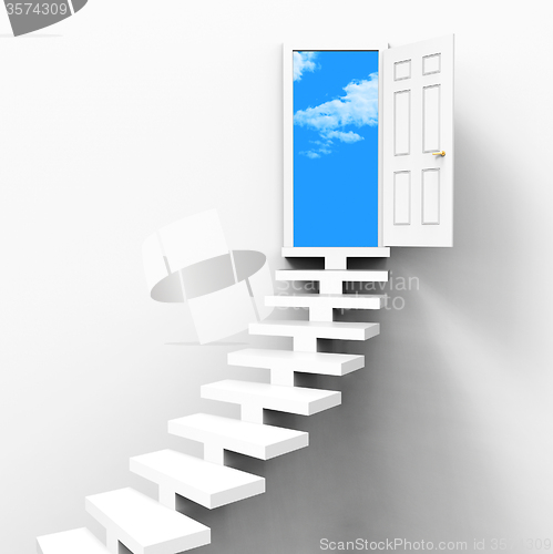 Image of Stairs Concept Indicates Ladder Of Success And Ambition