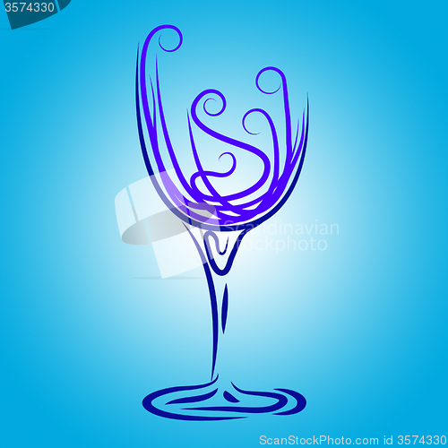 Image of Wine Glass Shows Wine-Glass Drink And Celebrations