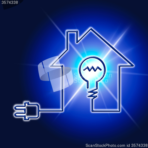 Image of Light Bulb Indicates Power Source And Circuit