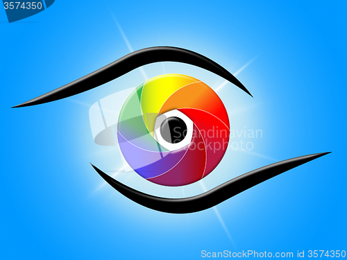 Image of Eye Blue Represents Color Swatch And Colour
